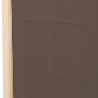 Divisorio a 3 Pannelli Marrone 120x170x4 cm in Tessuto 248179
