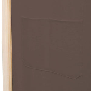 Divisorio a 3 Pannelli Marrone 120x170x4 cm in Tessuto 248179