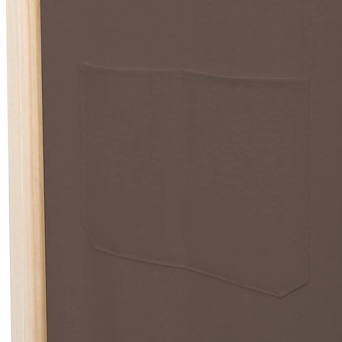 Divisorio a 3 Pannelli Marrone 120x170x4 cm in Tessuto 248179