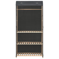 Armadio a 3 Ripiani Grigio 79x40x170 cm in Tessutocod mxl 106194