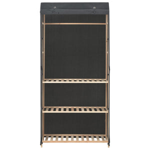 Armadio a 3 Ripiani Grigio 79x40x170 cm in Tessutocod mxl 106194