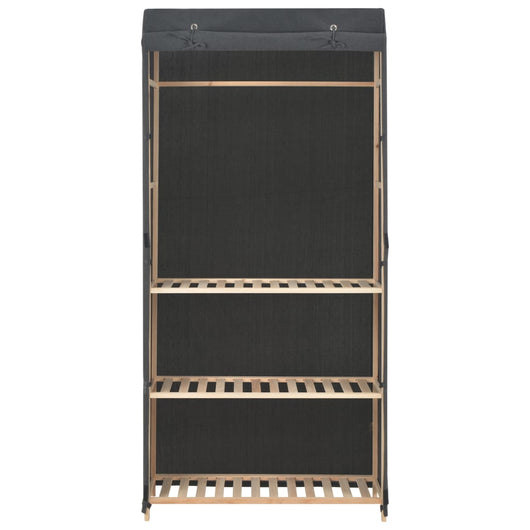 Armadio a 3 Ripiani Grigio 79x40x170 cm in Tessutocod mxl 106194