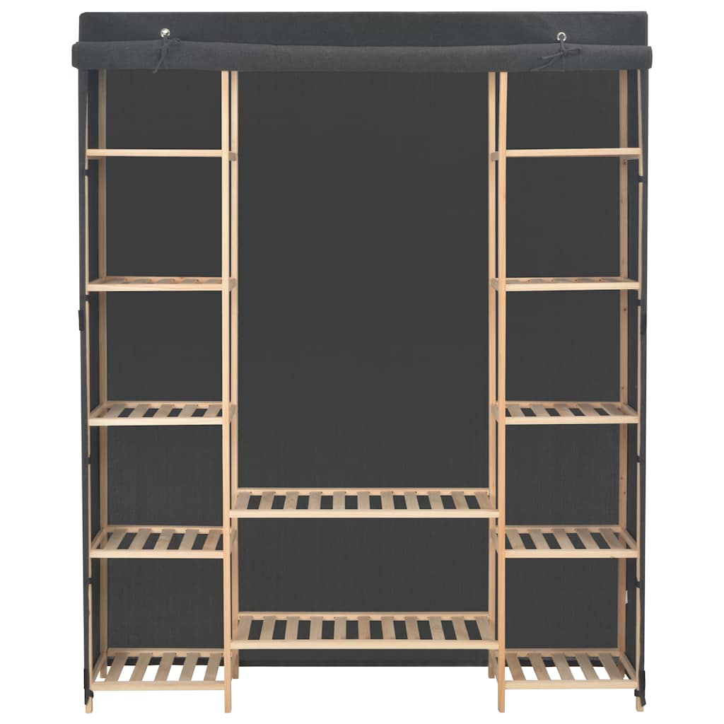 Armadio Grigio 135x40x170 cm in Tessuto 248197