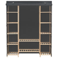 Armadio Grigio 135x40x170 cm in Tessuto 248197