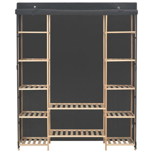 Armadio Grigio 135x40x170 cm in Tessuto 248197