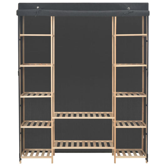 Armadio Grigio 135x40x170 cm in Tessuto cod mxl 68815