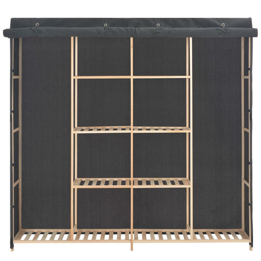 Armadio Grigio 173x40x170 cm in Tessuto cod mxl 71834