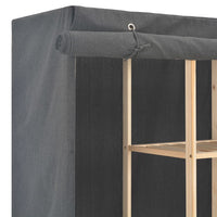 Armadio Grigio 173x40x170 cm in Tessuto cod mxl 71834