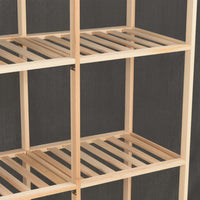 Armadio Grigio 173x40x170 cm in Tessuto cod mxl 71834