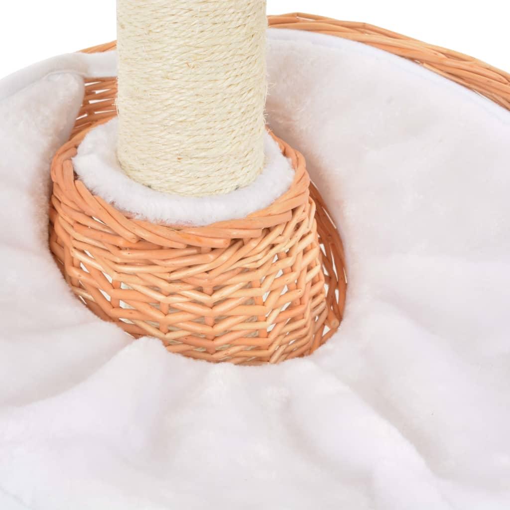 Tiragraffi per gatti in nicchia, peluche in legno di salice sisal naturale 3702280