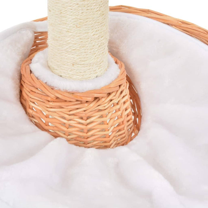 Tiragraffi per gatti in nicchia, peluche in legno di salice sisal naturale 3702280