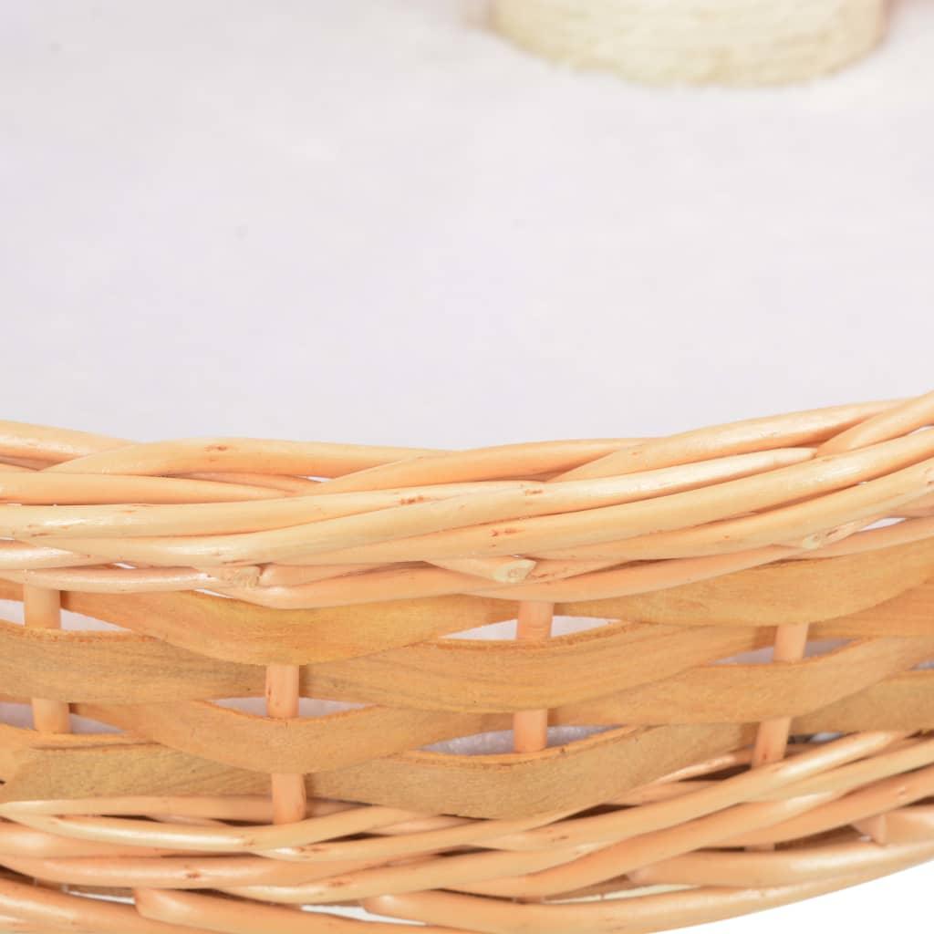 Tiragraffi per gatti in nicchia, peluche in legno di salice sisal naturale 3702234