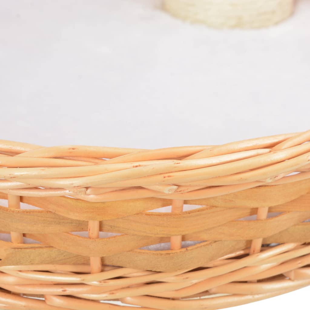 Albero per Gatti con Tiragraffi in Legno di Salice Naturale cod mxl 58341