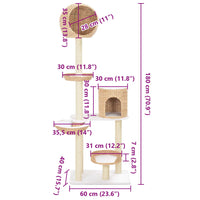 Albero per Gatti con Tiragraffi in Sisal Seagrass 170734