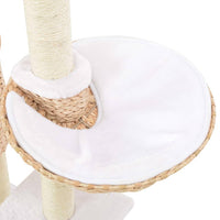 Tiragraffi tiragraffi per gatti in nicchia, peluche in sisal seagrass beige 3702224