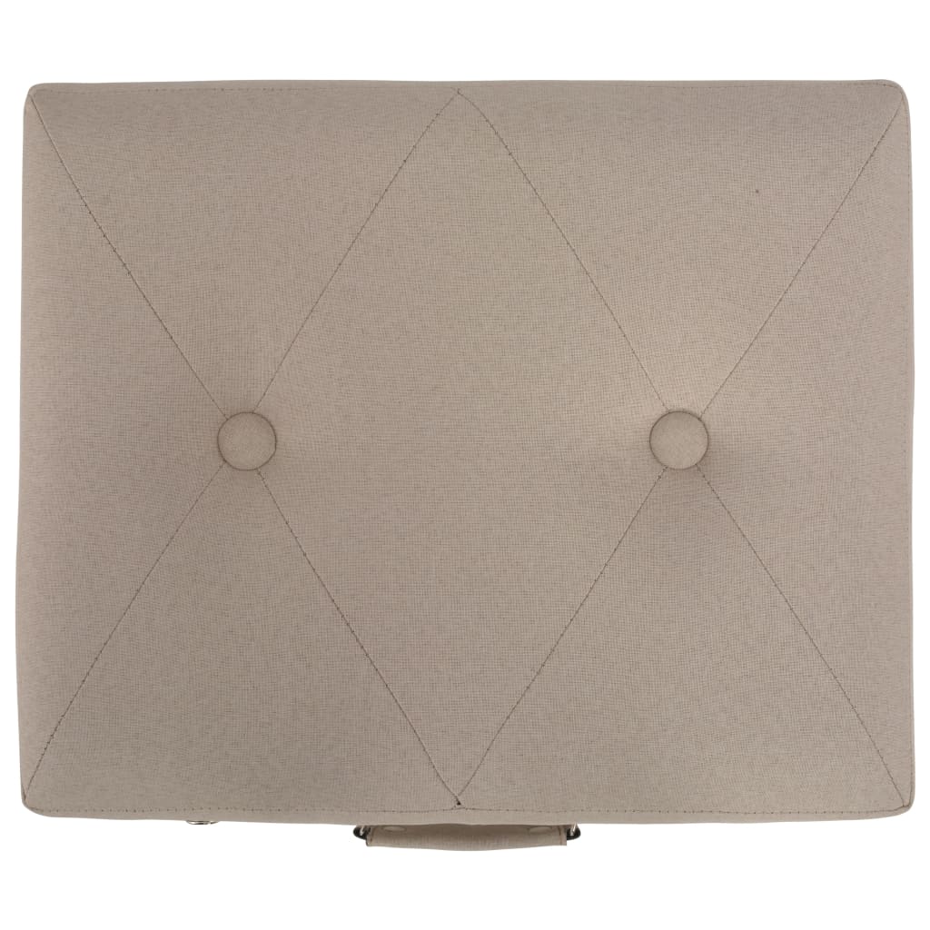 Sgabello contenitore 40 x 33 x 33 cm tessuto beige 02_0021226