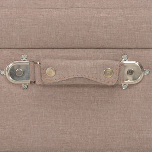 Sgabello con Contenitore 40 cm in Tessuto Marrone 247519