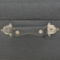 Panca pouf sgabello contenitore per mobili 40 cm tessuto grigio scuro 3002158