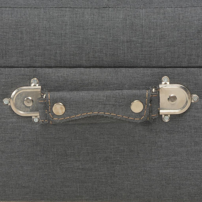 Panca pouf sgabello contenitore per mobili 40 cm tessuto grigio scuro 3002158