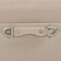 Panca pouf sgabello mobile contenitore sgabelli 3 pz tessuto beige 3002089