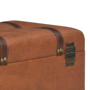 Sgabello con Contenitore 40 cm in Similpelle Tanno cod mxl 50350