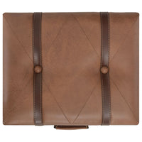 Sgabello con Contenitore 40 cm in Similpelle Marrone 247531