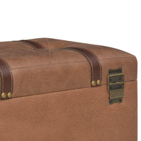 Panca pouf sgabello contenitore per mobili 40 cm marrone sintetico 3002173