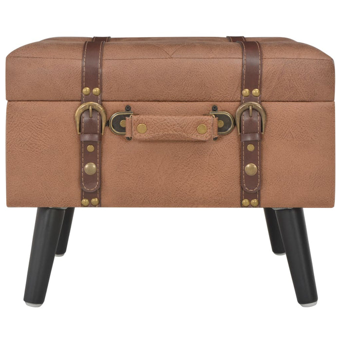 Sgabelli con Contenitore 3 pz in Similpelle Marronecod mxl 95269