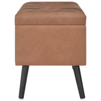 Panca pouf sgabello mobile contenitore sgabelli 3 pz marrone sintetico 3002180