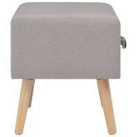 Comodino Grigio 40x35x40 cm in Tessuto 247534