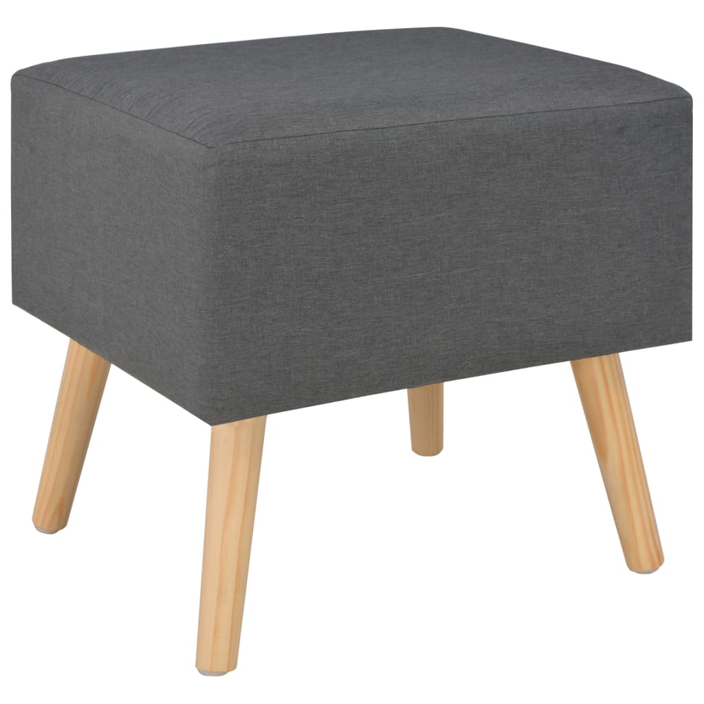 Comodino Grigio Scuro 40x35x40 cm in Tessuto 247535