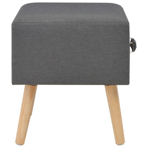 Comodino Grigio Scuro 40x35x40 cm in Tessuto 247535