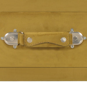 Comodino Mustard 40x35x40 cm in Velluto 247539