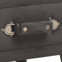 Comodino Grigio 40x35x40 cm in Velluto cod mxl 42384