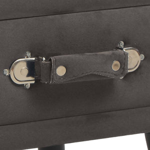 Comodino Grigio 40x35x40 cm in Velluto cod mxl 42384