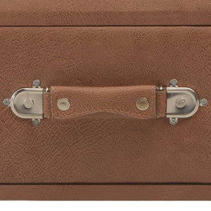 Tavolino da Salotto-Tavolino da soggiorno-Tavolo Marrone Scuro 80x40x46 cm in Similpelle