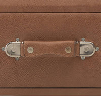 Tavolino da Salotto Marrone Scuro 80x40x46 cm in Similpelle 247544