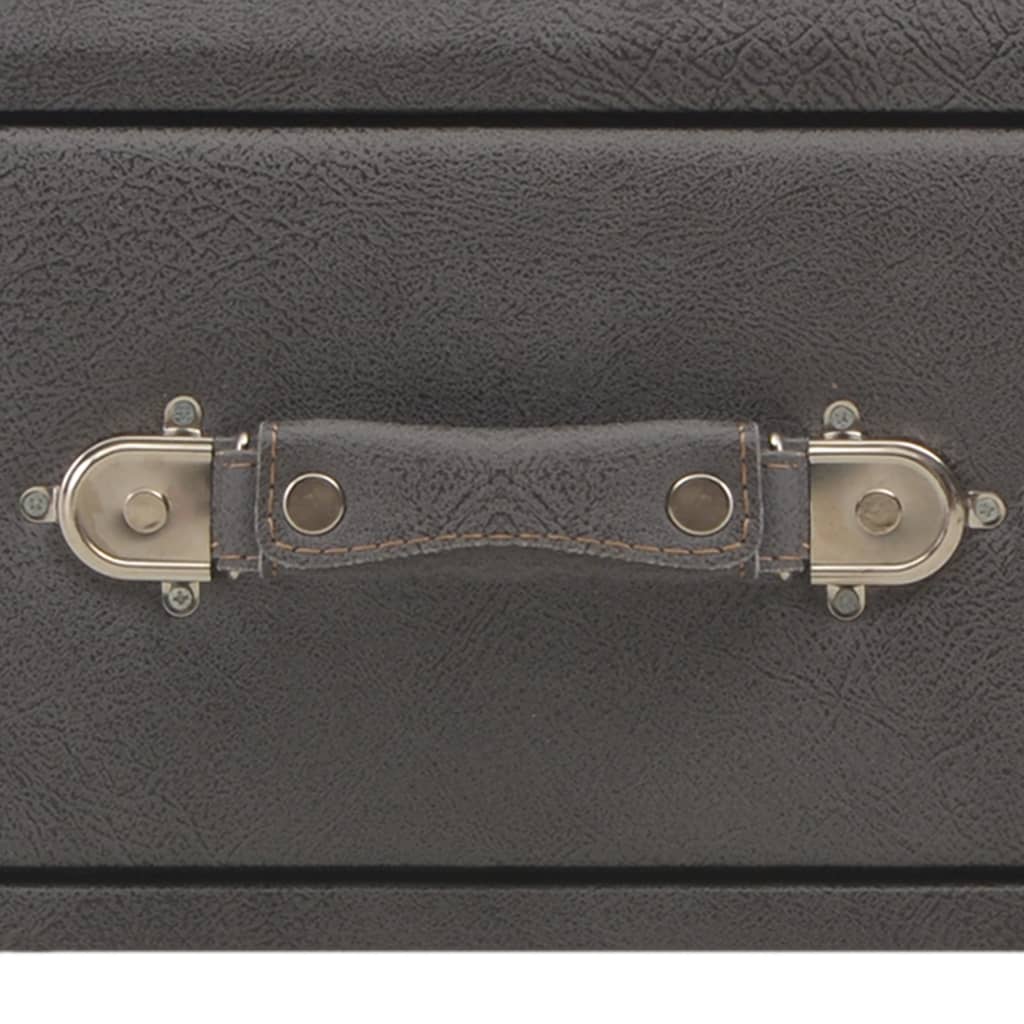 Tavolino da CaffÃ¨ Grigio 80x40x46 cm in Similpelle   cod mxl 6278