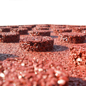 Piastrelle Anticaduta 6 pz in Gomma 50x50x3 cm Rosso cod mxl 52737