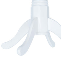 Tavolo da Pranzo Bianco 106 cm in Legno Massello di Hevea 247353