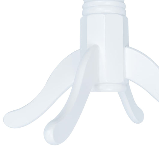 Tavolo da Pranzo Bianco 106 cm in Legno Massello di Hevea 247353