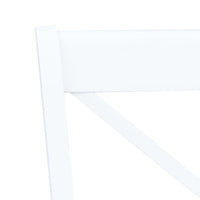 Sedie da Pranzo 2 pz Bianche in Legno Massello di Hevea cod mxl 6710