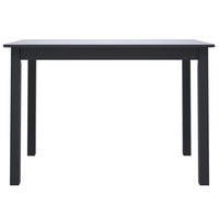 Tavolo da Pranzo Nero 114x71x75cm in Legno Massello di Hevea cod mxl 47759