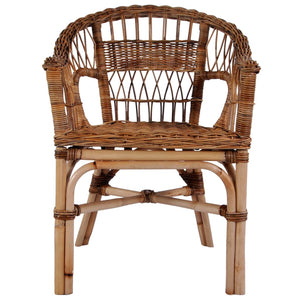 Sedie da Esterno 2 pz in Rattan Naturale Marrone 275842