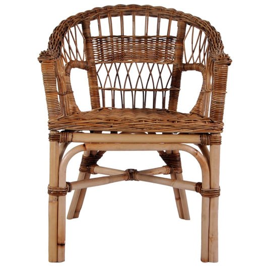 Sedie da Esterno 2 pz in Rattan Naturale Marrone 275842