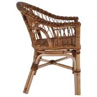 Sedie da Esterno 2 pz in Rattan Naturale Marrone 275842