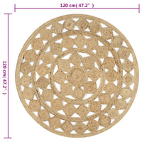 Tappeto Lavorato a Mano in Juta Intrecciata 120 cm 133711