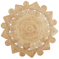 Tappeto Lavorato a Mano in Juta Intrecciata 150 cm cod mxl 59486