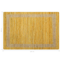 Tappeto Artigianale in Juta Giallo 120x180 cm 133732