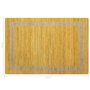 Tappeto Artigianale in Juta Giallo 120x180 cm 133732